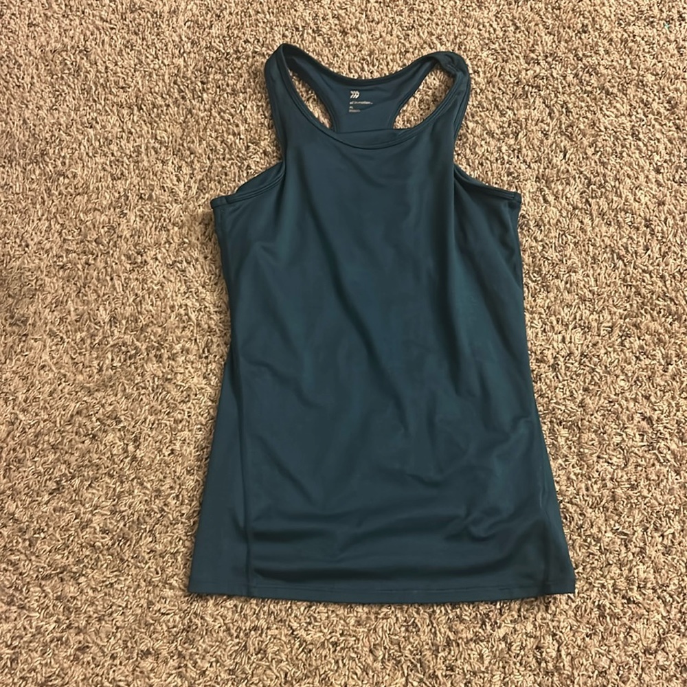 teal work out top